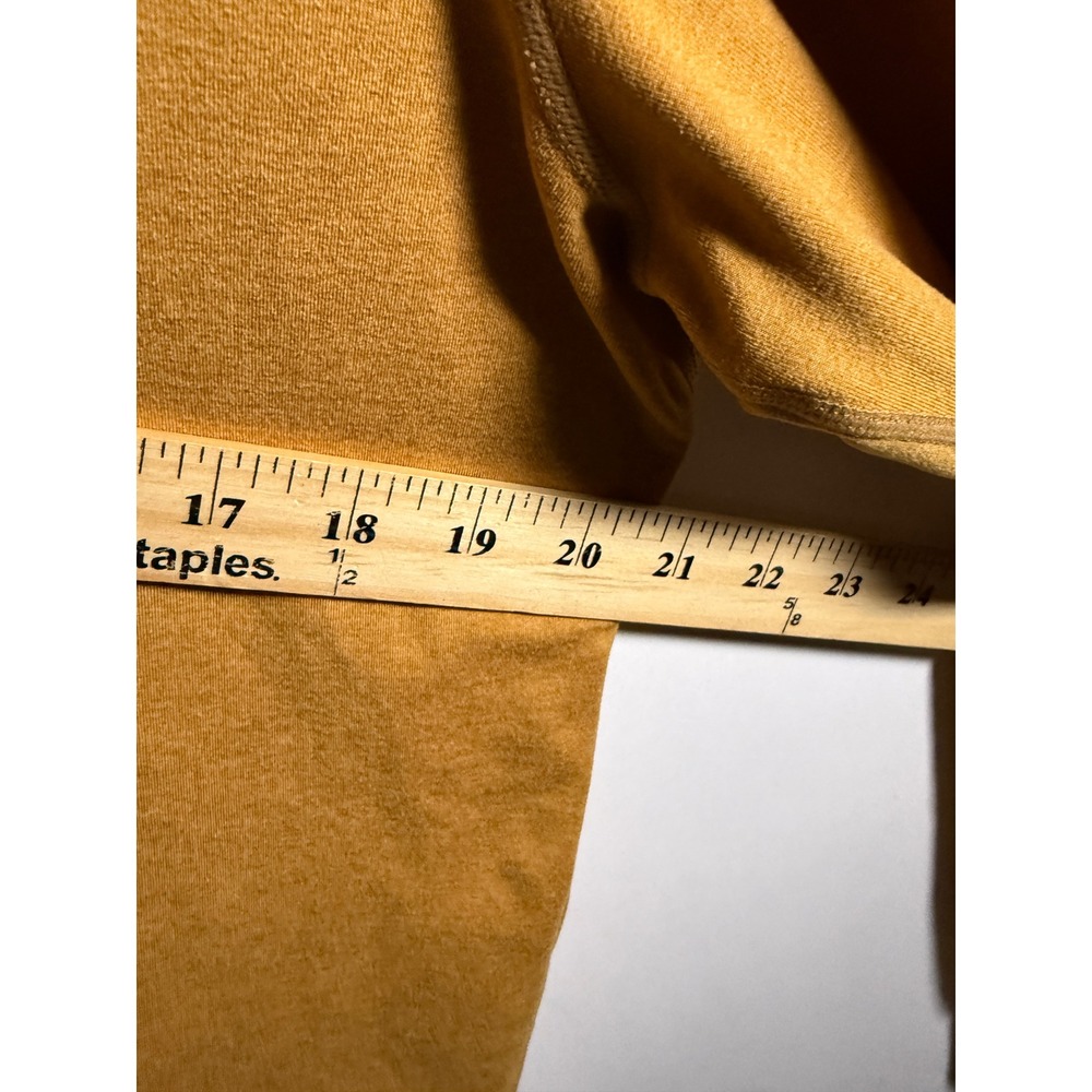 Vuori‎ Mens Long Sleeve Performance Crewneck Mustard Yellow Stash Pocket Small - Picture 7 of 8